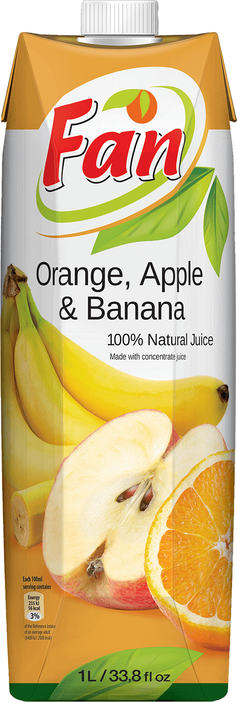 FAN Orange, Apple & Banana Juice 100%